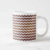 Schokolade Carmel Swirl Zickzack Muster Jumbo-Tasse (Rechts)