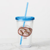 Schokolade Cartoon Illustration Acryltrinkbecher (Rückseite)