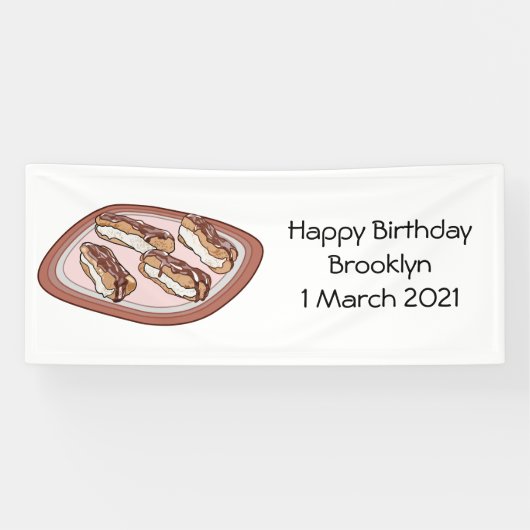 Schokolade Cartoon Illustration Banner (Horizontal)