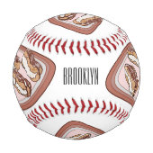 Schokolade Cartoon Illustration Baseball (Vorderseite)