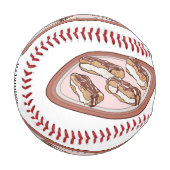 Schokolade Cartoon Illustration Baseball (Vorderseite Links)
