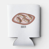 Schokolade Cartoon Illustration Dosenkühler (Rückseite)