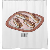 Schokolade Cartoon Illustration Duschvorhang (Vorderseite)