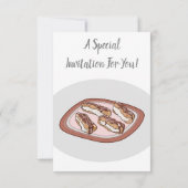 Schokolade Cartoon Illustration Einladung (Rückseite)