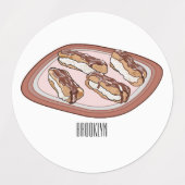 Schokolade Cartoon Illustration Etiketten (Design 1)