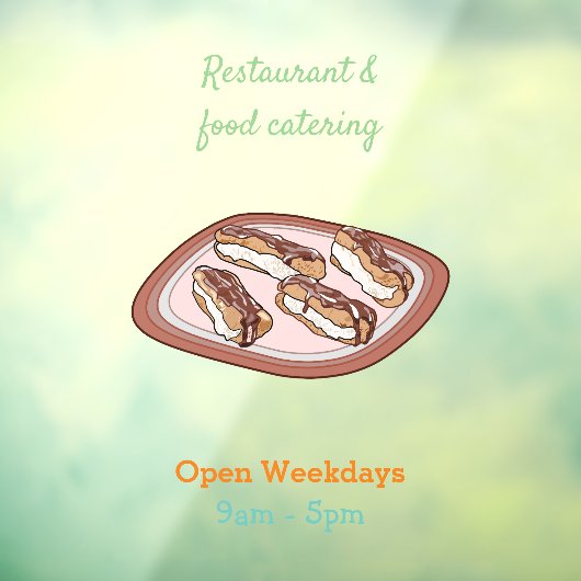 Schokolade Cartoon Illustration Fensteraufkleber (Blatt 3)