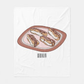 Schokolade Cartoon Illustration Fleecedecke (Vorderseite)