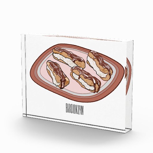 Schokolade Cartoon Illustration Fotoblock (Rechts)