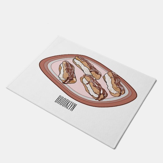 Schokolade Cartoon Illustration Fußmatte (Schrägansicht)