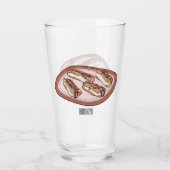 Schokolade Cartoon Illustration Glas (Vorderseite)