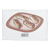 Schokolade Cartoon Illustration Kissenbezug (Rückseite)