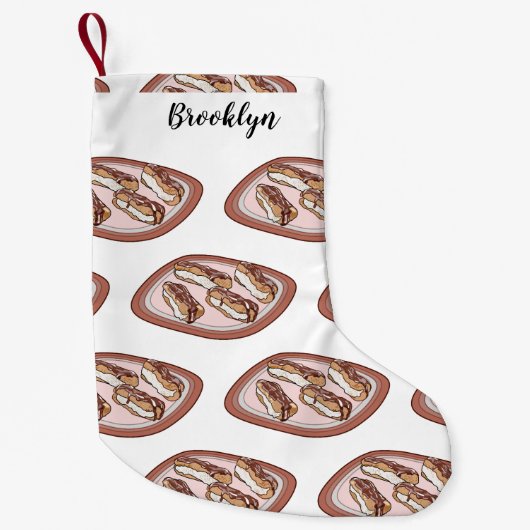 Schokolade Cartoon Illustration Kleiner Weihnachtsstrumpf (Vorderseite)