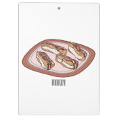 Schokolade Cartoon Illustration Klemmbrett (Rückseite)