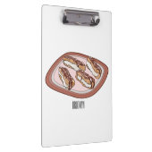 Schokolade Cartoon Illustration Klemmbrett (Rechts)