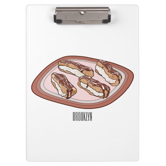 Schokolade Cartoon Illustration Klemmbrett (Vorderseite)