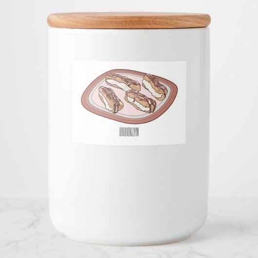 Schokolade Cartoon Illustration Lebensmitteletikett (Vorderseite)