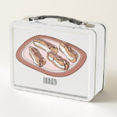 Schokolade Cartoon Illustration Metall Brotdose (Rückseite)