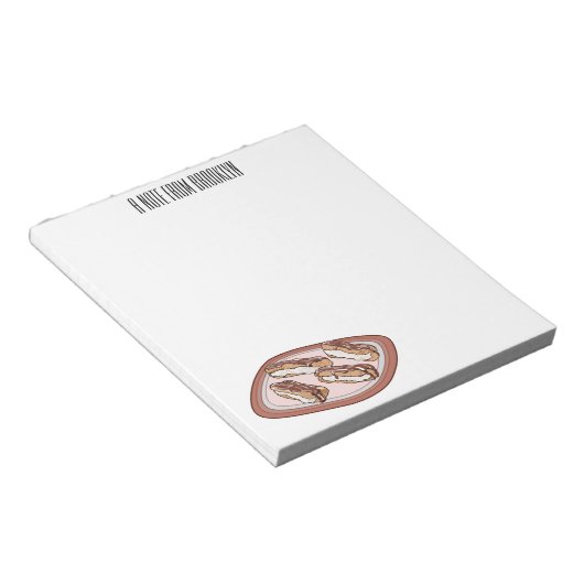 Schokolade Cartoon Illustration Notizblock (angewinkelt)