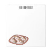 Schokolade Cartoon Illustration Notizblock (Vorderseite)