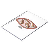 Schokolade Cartoon Illustration Notizblock (Linke Seite)