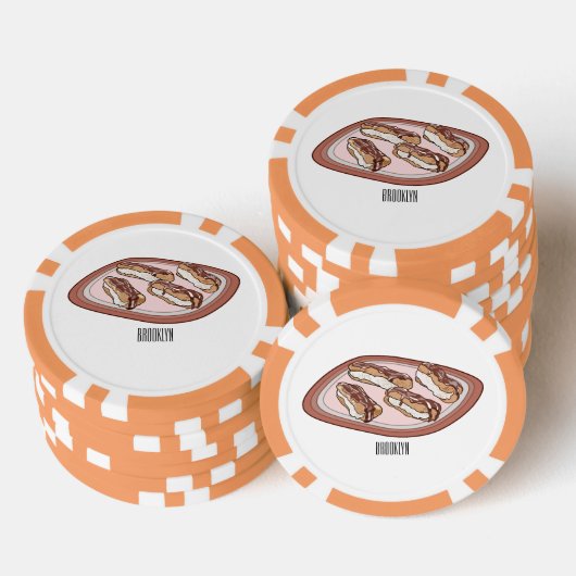 Schokolade Cartoon Illustration Pokerchips (Stapel)