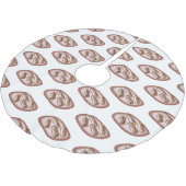 Schokolade Cartoon Illustration Polyester Weihnachtsbaumdecke (Schrägansicht)