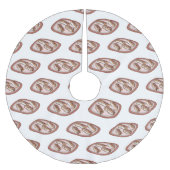 Schokolade Cartoon Illustration Polyester Weihnachtsbaumdecke (Vorderseite)