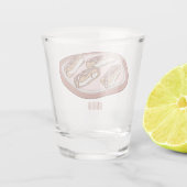 Schokolade Cartoon Illustration Schnapsglas (Rückseite)