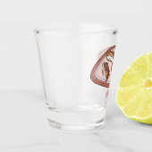 Schokolade Cartoon Illustration Schnapsglas (Links)