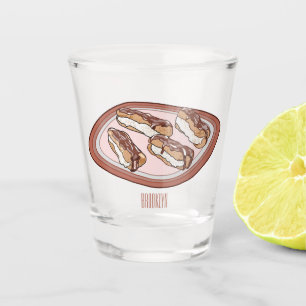 Schokolade Cartoon Illustration Schnapsglas