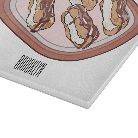 Schokolade Cartoon Illustration Schneidebrett (Ecke)