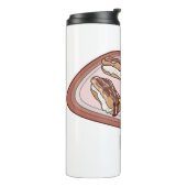 Schokolade Cartoon Illustration Thermosbecher (Nach links gedreht)