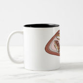 Schokolade Cartoon Illustration Zweifarbige Tasse (Links)