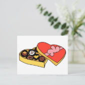 Schokolade-Cartoon Postkarte (Stehend Vorderseite)