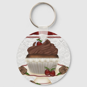 Schokolade Cherry Cupcake Schlüsselanhänger