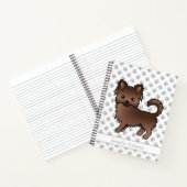 Schokolade Chihuahua Hund & Text Notizblock (Innenseite)