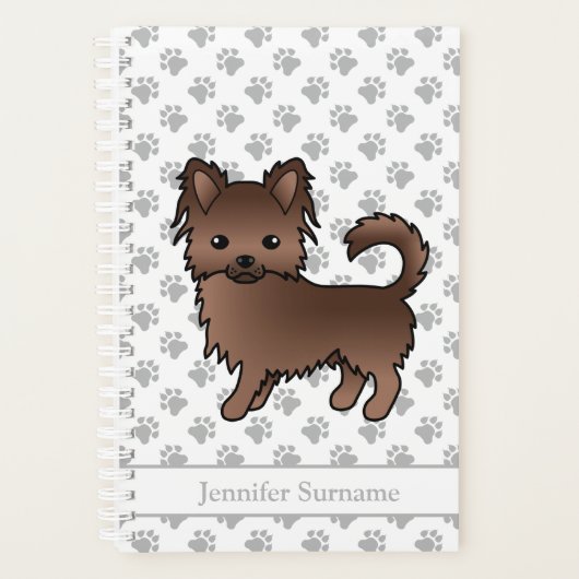 Schokolade Chihuahua Hund & Text Planer (Vorderseite)