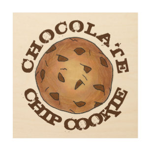 Schokolade Chip Cookie Backküche Bäckerei Holzwanddeko