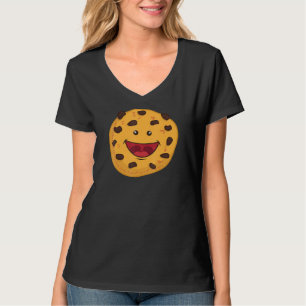 Schokolade Chip Cookie Gesicht   Halloween T-Shirt