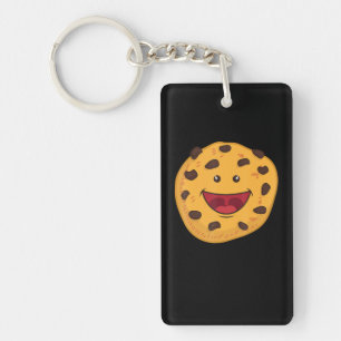 Schokolade Chip Cookie Gesichtsausdruck Halloween Schlüsselanhänger