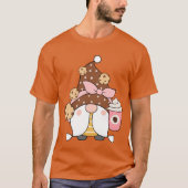 Schokolade Chip Cookie Kaffee Trinken Gnome T-Shirt (Vorderseite)