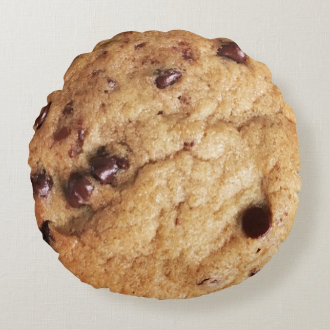 Schokolade Chip Cookie Lover Rundes Kissen (Vorderseite)
