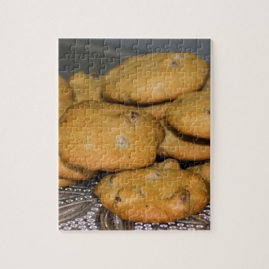 Schokolade Chip Cookies auf Platter-Foto Puzzle (Vertikal)