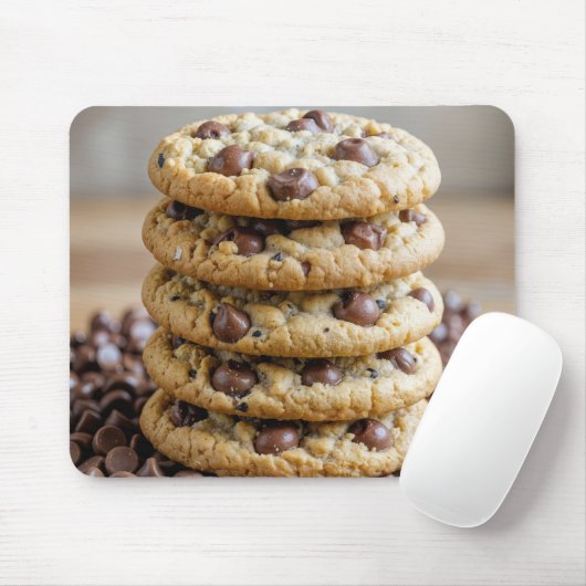 Schokolade Chip Cookies auf Schokoladenwürmern Mousepad (Mit Mouse)