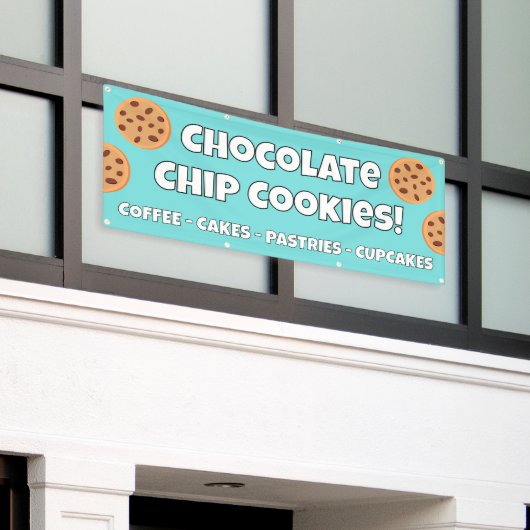 Schokolade Chip Cookies Bakery Banner (Äußeres Gebäude)