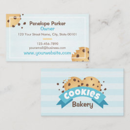 Schokolade Chip Cookies Bakery Business Card Visitenkarte