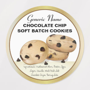 Schokolade Chip Cookies Etiketten