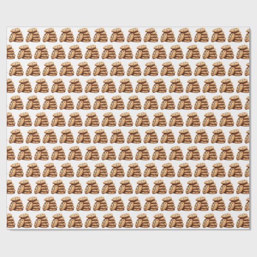 Schokolade Chip Cookies Geschenkpapier (Flach)