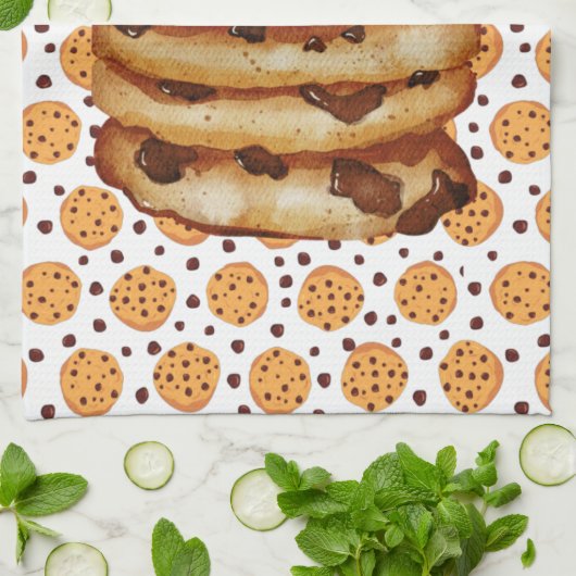 Schokolade Chip Cookies Geschirrtuch (Gefaltet)