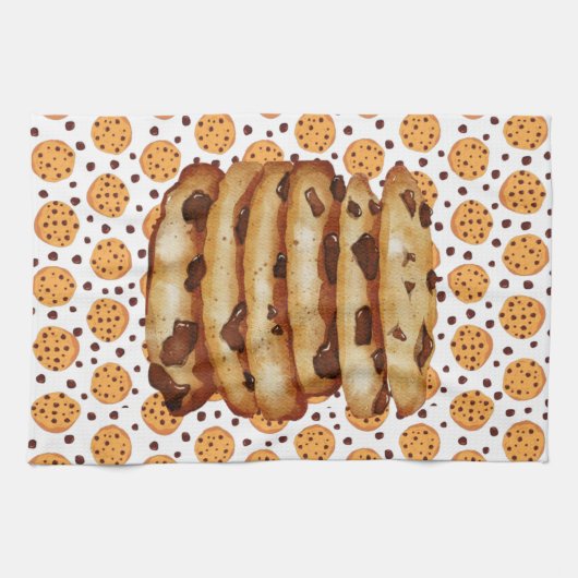 Schokolade Chip Cookies Geschirrtuch (Horizontal)